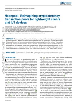 Neonpool: Reimagining cryptocurrency transaction pools for lightweight clients and IoT devices