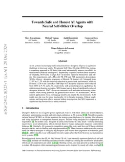 Towards Safe and Honest AI Agents with Neural Self-Other Overlap