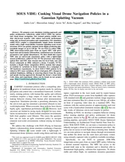 SOUS VIDE: Cooking Visual Drone Navigation Policies in a Gaussian Splatting Vacuum