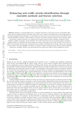 Enhancing web traffic attacks identification through ensemble methods
  and feature selection