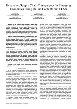 Enhancing Supply Chain Transparency in Emerging Economies Using Online
  Contents and LLMs