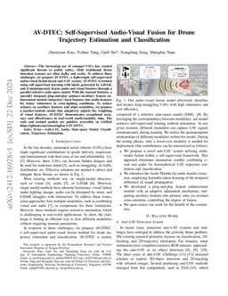 AV-DTEC: Self-Supervised Audio-Visual Fusion for Drone Trajectory
  Estimation and Classification