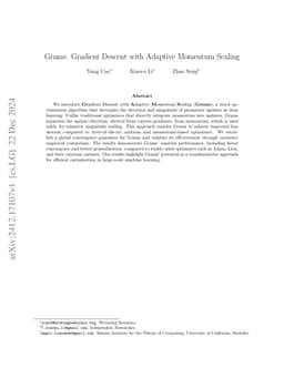 Grams: Gradient Descent with Adaptive Momentum Scaling