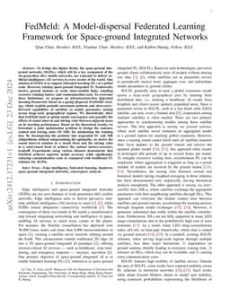 FedMeld: A Model-dispersal Federated Learning Framework for Space-ground
  Integrated Networks