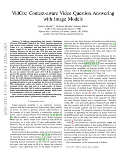 VidCtx: Context-aware Video Question Answering with Image Models
