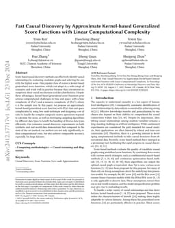 Fast Causal Discovery by Approximate Kernel-based Generalized Score
  Functions with Linear Computational Complexity