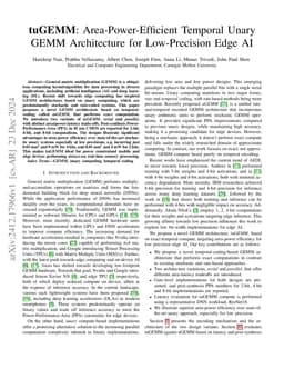 tuGEMM: Area-Power-Efficient Temporal Unary GEMM Architecture for
  Low-Precision Edge AI