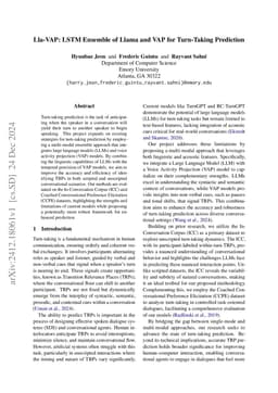 Lla-VAP: LSTM Ensemble of Llama and VAP for Turn-Taking Prediction