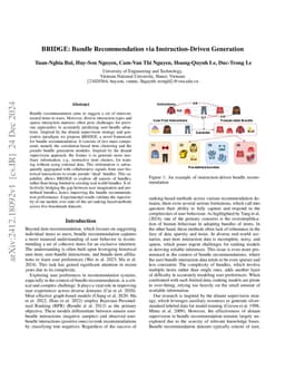 BRIDGE: Bundle Recommendation via Instruction-Driven Generation