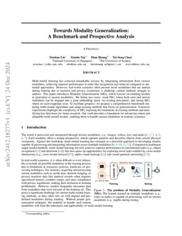 Towards Modality Generalization: A Benchmark and Prospective Analysis