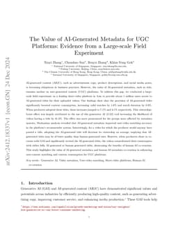 The Value of AI-Generated Metadata for UGC Platforms: Evidence from a
  Large-scale Field Experiment