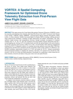 VORTEX: A Spatial Computing Framework for Optimized Drone Telemetry
  Extraction from First-Person View Flight Data