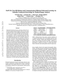 FedVCK: Non-IID Robust and Communication-Efficient Federated Learning
  via Valuable Condensed Knowledge for Medical Image Analysis