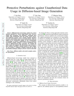 Protective Perturbations against Unauthorized Data Usage in
  Diffusion-based Image Generation