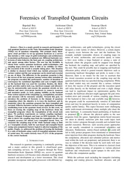 Forensics of Transpiled Quantum Circuits