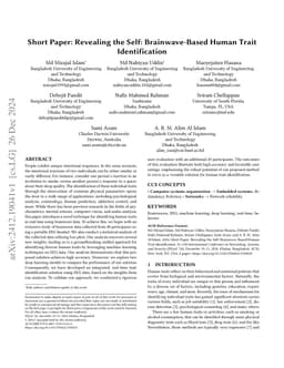Revealing the Self: Brainwave-Based Human Trait Identification