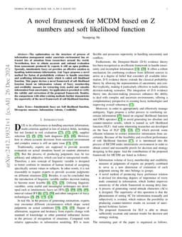 A novel framework for MCDM based on Z numbers and soft likelihood
  function