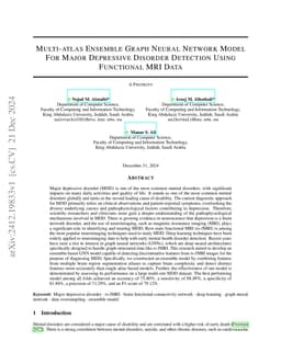 Multi-atlas Ensemble Graph Neural Network Model For Major Depressive Disorder Detection Using Functional MRI Data