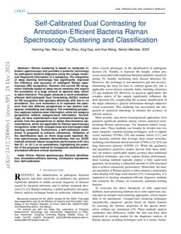 Self-Calibrated Dual Contrasting for Annotation-Efficient Bacteria Raman Spectroscopy Clustering and Classification