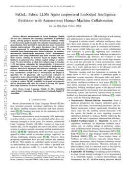 FaGeL: Fabric LLMs Agent empowered Embodied Intelligence Evolution with
  Autonomous Human-Machine Collaboration