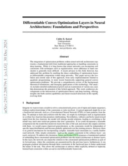 Differentiable Convex Optimization Layers in Neural Architectures: Foundations and Perspectives