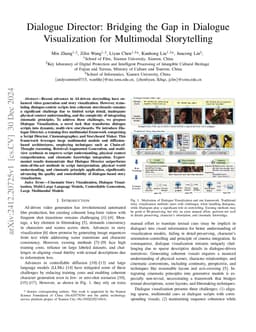 Dialogue Director: Bridging the Gap in Dialogue Visualization for Multimodal Storytelling