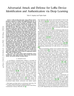 Adversarial Attack and Defense for LoRa Device Identification and Authentication via Deep Learning