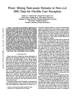 Prism: Mining Task-aware Domains in Non-i.i.d. IMU Data for Flexible User Perception