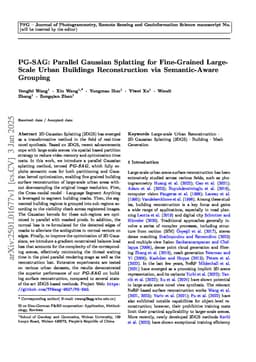 PG-SAG: Parallel Gaussian Splatting for Fine-Grained Large-Scale Urban Buildings Reconstruction via Semantic-Aware Grouping
