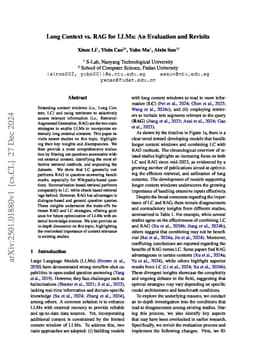 Long Context vs. RAG for LLMs: An Evaluation and Revisits