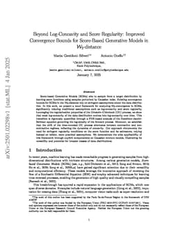 Beyond Log-Concavity and Score Regularity: Improved Convergence Bounds for Score-Based Generative Models in W2-distance