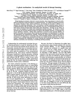 A ghost mechanism: An analytical model of abrupt learning