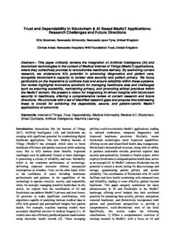 Trust and Dependability in Blockchain & AI Based MedIoT Applications: Research Challenges and Future Directions