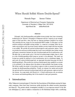 When Should Selfish Miners Double-Spend?