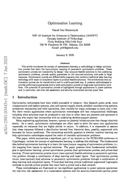 Optimization Learning