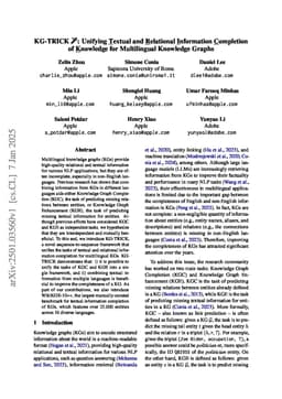 KG-TRICK: Unifying Textual and Relational Information Completion of Knowledge for Multilingual Knowledge Graphs