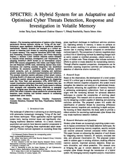 SPECTRE: A Hybrid System for an Adaptative and Optimised Cyber Threats Detection, Response and Investigation in Volatile Memory