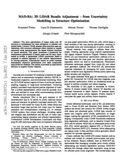 MAD-BA: 3D LiDAR Bundle Adjustment -- from Uncertainty Modelling to Structure Optimization