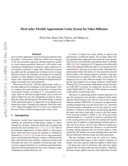 FlexCache: Flexible Approximate Cache System for Video Diffusion