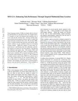 MM-GEN: Enhancing Task Performance Through Targeted Multimodal Data Curation