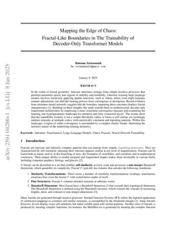 Mapping the Edge of Chaos: Fractal-Like Boundaries in The Trainability of Decoder-Only Transformer Models