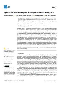 Hybrid Artificial Intelligence Strategies for Drone Navigation