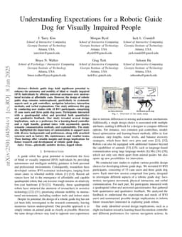 Understanding Expectations for a Robotic Guide Dog for Visually Impaired People