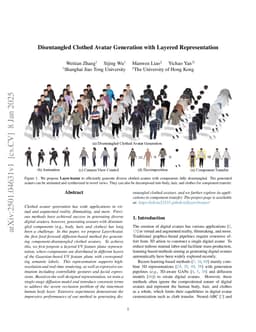 Disentangled Clothed Avatar Generation with Layered Representation