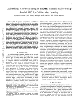 Decentralised Resource Sharing in TinyML: Wireless Bilayer Gossip Parallel SGD for Collaborative Learning