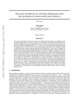 Geophysical inverse problems with measurement-guided diffusion models