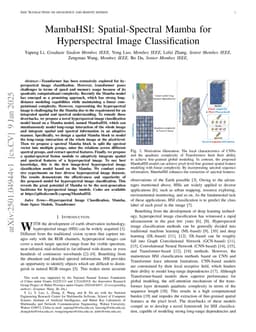 MambaHSI: Spatial-Spectral Mamba for Hyperspectral Image Classification