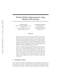 On-line Policy Improvement using Monte-Carlo Search