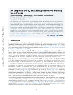 An Empirical Study of Autoregressive Pre-training from Videos