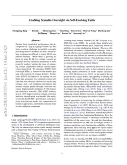 Enabling Scalable Oversight via Self-Evolving Critic